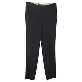 Etro gerade geschnittene Hose aus schwarzem Polyester Schwarz