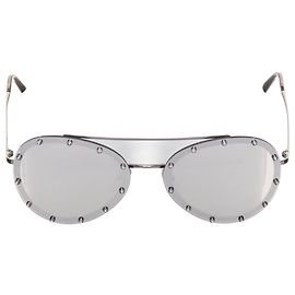 Valentino Garavani Occhiali da sole aviator a specchio in cristallo Valentino Va2013 Argento Metallico