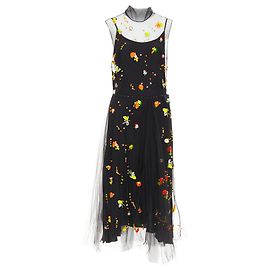 Robe Sportive en Tulle Néon avec Logo Prada Orange