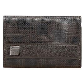 Alfred Dunhill Dunhill D-Eight PVC Leather Key Case Brown