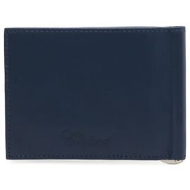 Chopard 2つ Leather Wallet Blue Navy blue