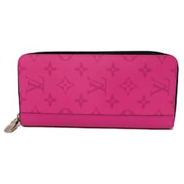 Louis Vuitton-Louis Vuitton Zippy Wallet Taiga Monogram Long Wallet-Pink