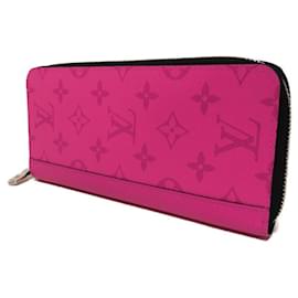 Louis Vuitton-Louis Vuitton Zippy Wallet Taiga Monogram Long Wallet-Pink