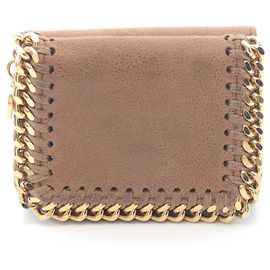 Stella Mc Cartney Stella McCartney Falabella Tri Fold Wallet Brown