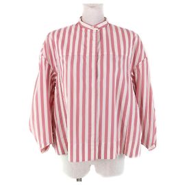 Camicia in cotone Jil Sander JSPU601201 Rosa Bianco