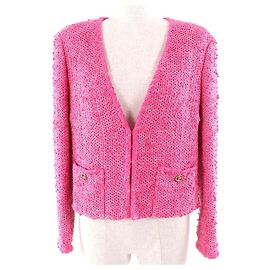 Chaqueta de algodón tweed COCO Mark de Chanel Rosa