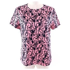 Hermès T-shirt Cerimoniale Bride de Gala Hermes Rosa Blu navy
