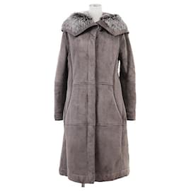 Loewe Leather Coat Other Bronze