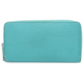 Louis Vuitton-Louis Vuitton Zippy Wallet Epi Long Wallet-Blue,Turquoise