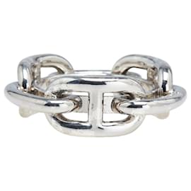 Hermès-Bague à Écharpe Chaine d'Ancre Hermès-Argenté