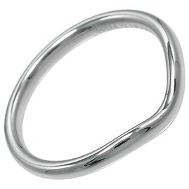 Tiffany & Co. Elsa Peretti gewölbter Ehering aus Platin Silber