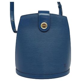 Sac à épaule Cluny Louis Vuitton en cuir Epi Bleu