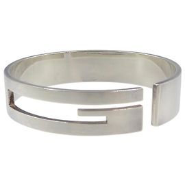Pulseira de prata esterlina Gucci G Cutout Prata