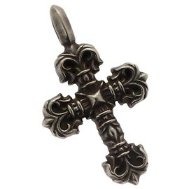 Pendente Charm Croce Filigrana Tiny Chrome Hearts Top Ag925 Argento Auth 134931M Argento