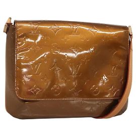 LOUIS VUITTON Bolsa Thompson Street Monogram Vernis Bronce M91124 LV Auth ep10860 Bronce
