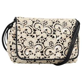 CHANEL Sac à épaule en sequins Cuir Blanc Or CC Auth 140995 Blanc Doré