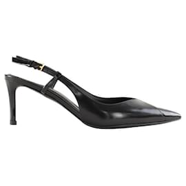 Tory Burch Black leather heels Black