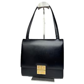 Vintage Givenchy 4G Handtasche aus lackleder schwarz Schwarz