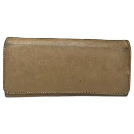 Vintage Loewe Madrid Leather Wallet beige Beige