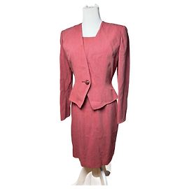Vestido / Traje de Lana Vintage Dior Rojo M Roja