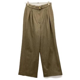 Chanel Brown Wool Trousers Brown