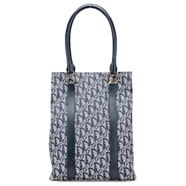 Dior-Dior Blue Diorissimo Trotter Canvas Tote-Blue