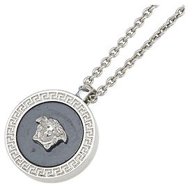 Colar de metal Medusa Versace Prata Metálico