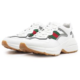 Tênis de couro Rhyton da Gucci Branco Multicor