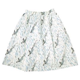 Autre Marque Saia de algodão com estampa Surf Carven Branco