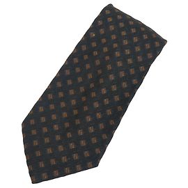 Gravata de seda Fendi Marrom Preto