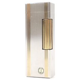 Alfred Dunhill Dunhill Striped Logo Square Lighter Silvery