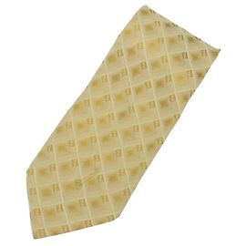 Fendi Zucca Pattern Silk Tie Golden