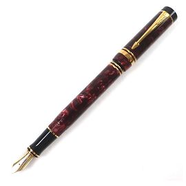Autre Marque Parker Duofield Au750 Füllfederhalter Schwarz Rot Golden