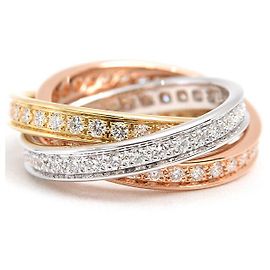 Cartier Trinity Au750 Ring Full Diamond Größe 52 Golden