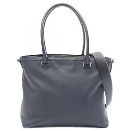 Bolsa tote de couro Michael Kors Azul Azul marinho