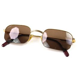 Occhiali da sole Cartier Trinity a mezza montatura D'oro Altro
