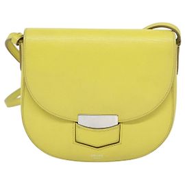 Céline Borsa a tracolla Trotteur Celine in pelle granulata piccola Giallo