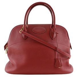 Sac Bolide Hermès Clemence 35 Rouge