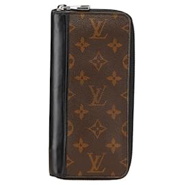 Louis Vuitton-Louis Vuitton Monogram Macassar Zippy Wallet-Brown,Black,Monogram