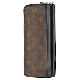 Louis Vuitton-Louis Vuitton Monogram Macassar Zippy Wallet-Brown,Black,Monogram