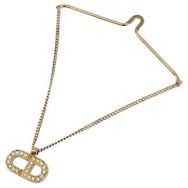 Christian Dior Necktie Chain metal Gold Auth bs29131 Golden