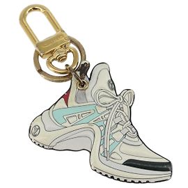 LOUIS VUITTON Chaveiro LV Archlight Charm metal Branco M69004 LV Auth 140419 Branco