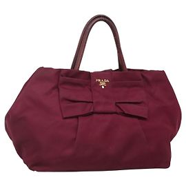 PRADA Borsa a mano in nylon viola oro Auth 141705 D'oro Porpora