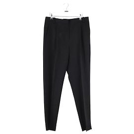 Céline Schwarze Woll-Hose Schwarz