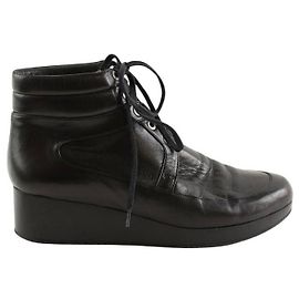 Robert Clergerie Black leather boots Black
