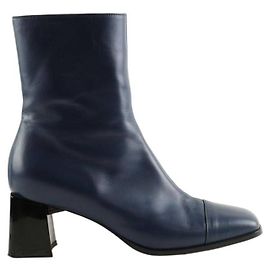 Carel Blue leather boots Blue
