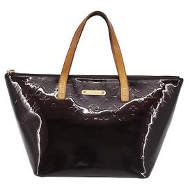 Borsa Louis Vuitton Bellevue Monogram Vernis GM Bordò