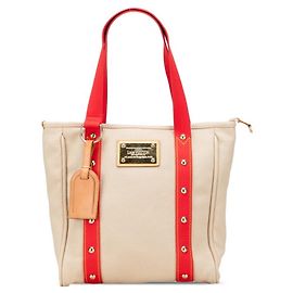 Louis Vuitton Antigua Cabas MM Tasche Rot Beige