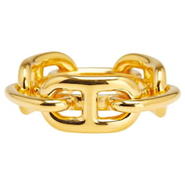 Hermès-Bague à Écharpe Chaine d'Ancre Hermès-Doré