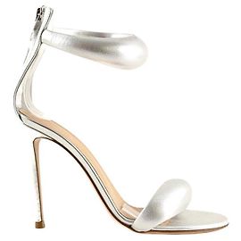 Gianvito Rossi Silberne Lederabsätze Silber